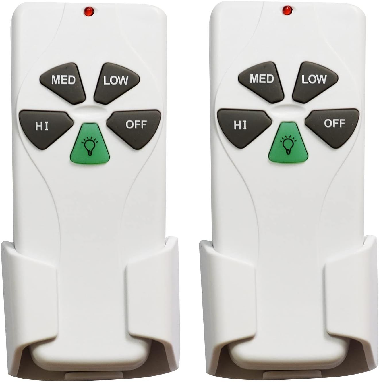 White Replacement Remote Control for Hampton Bay and Harbor Breeze Fans, 2-Pack