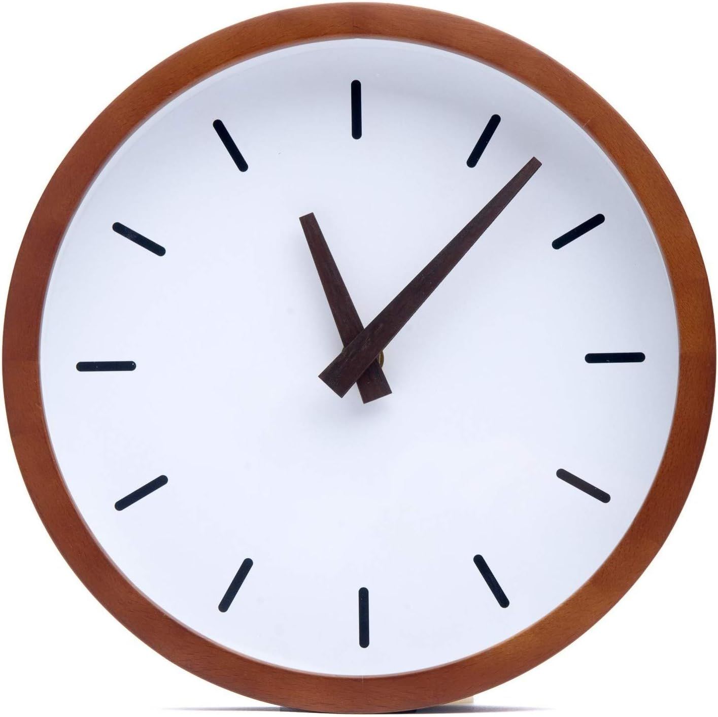 Driini 9" Modern Beech Wood Analog Wall Clock