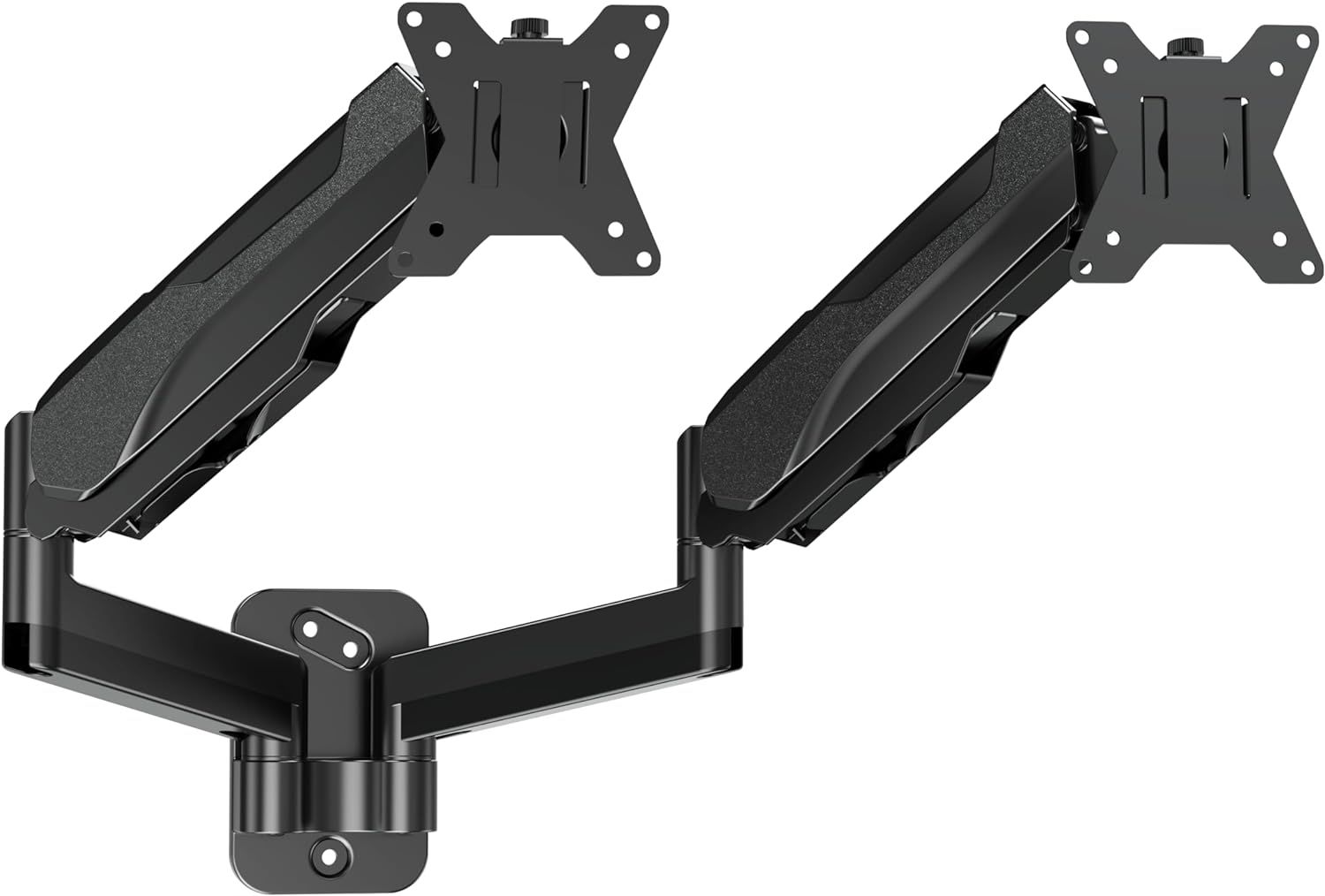 Black Dual Monitor Wall Mount with Gas Spring Arms