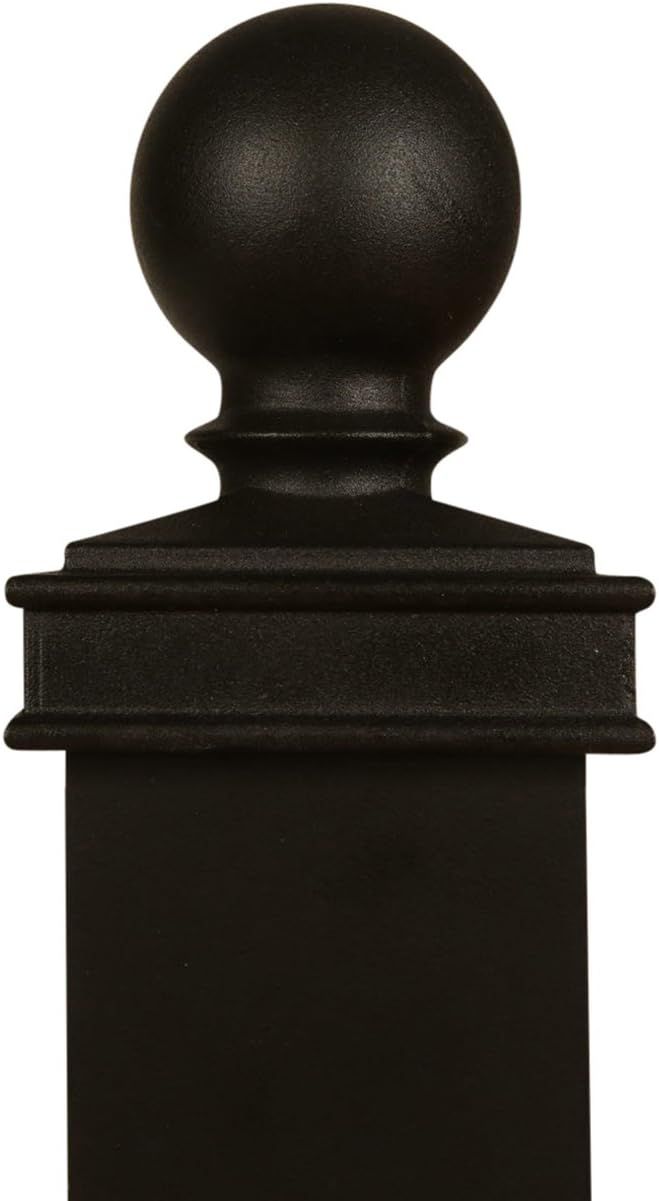 Black Aluminum 2.5" x 2.5" Ball Top Post Cap