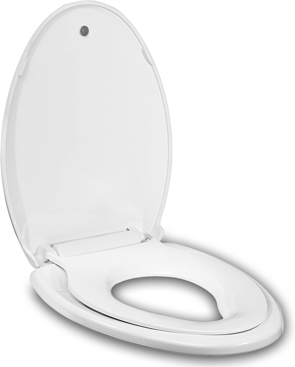 White Elongated Soft Close Potty Training Toilet Seat