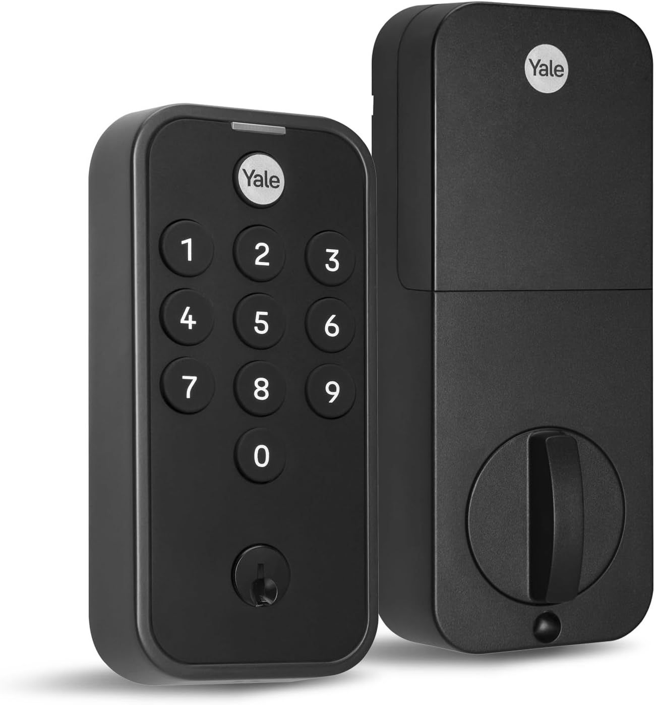 Yale Matte Black Keypad Deadbolt Lock with Adjustable Latch