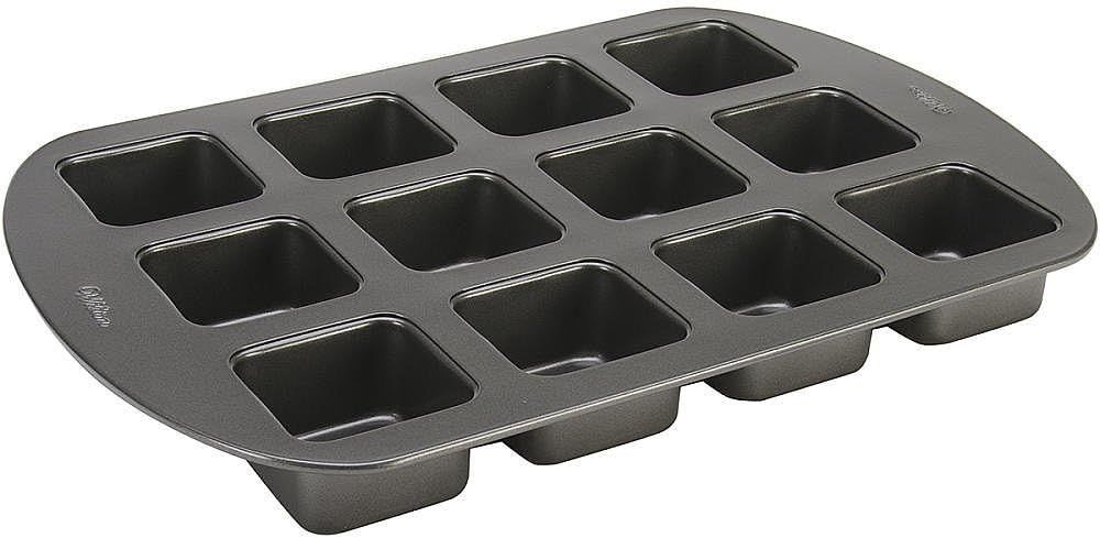 Square Non-Stick Silicone 12-Cup Baking Pan