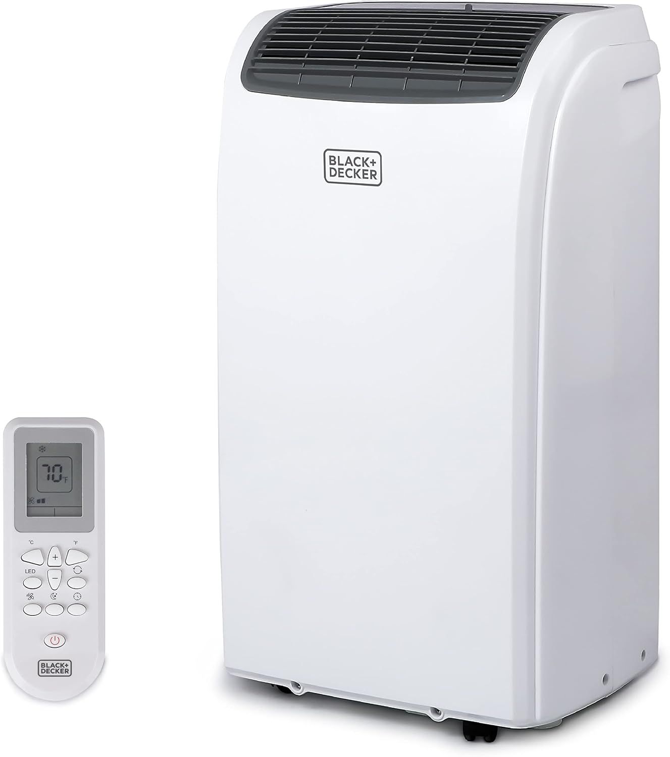 White 14,000 BTU Portable Air Conditioner with Heater and Remote