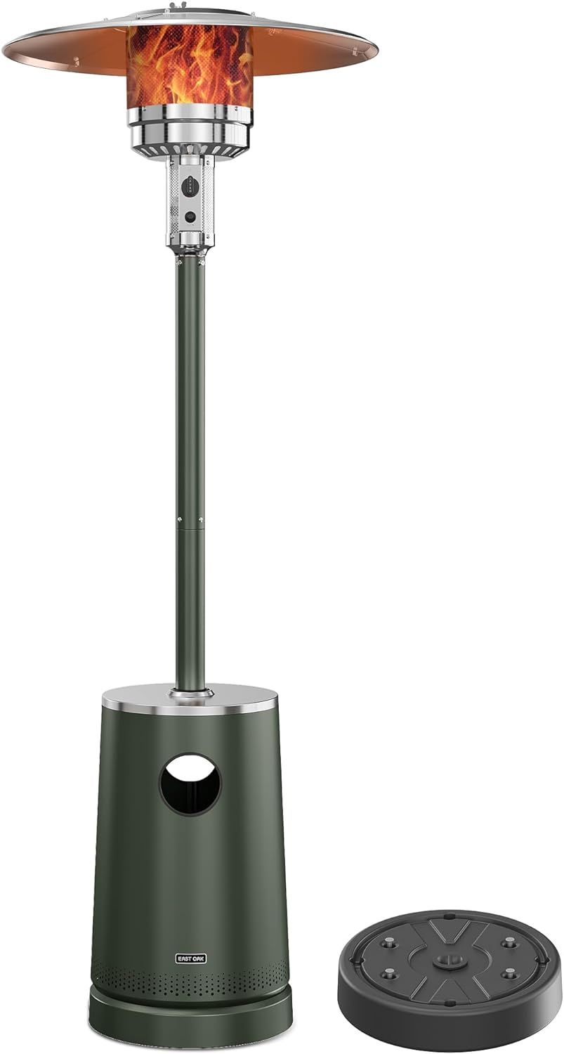 Green Stainless Steel Propane Patio Heater with Table