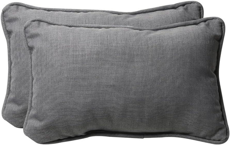 Gray Medium Outdoor Polyester Decorative Pillow Set