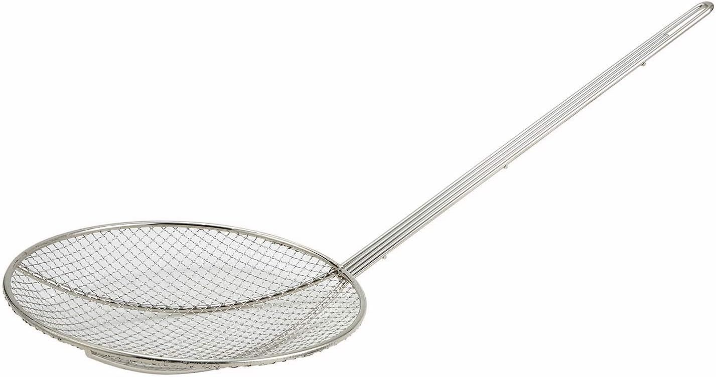 12-Inch Silver Stainless Steel Round Wire Skimmer