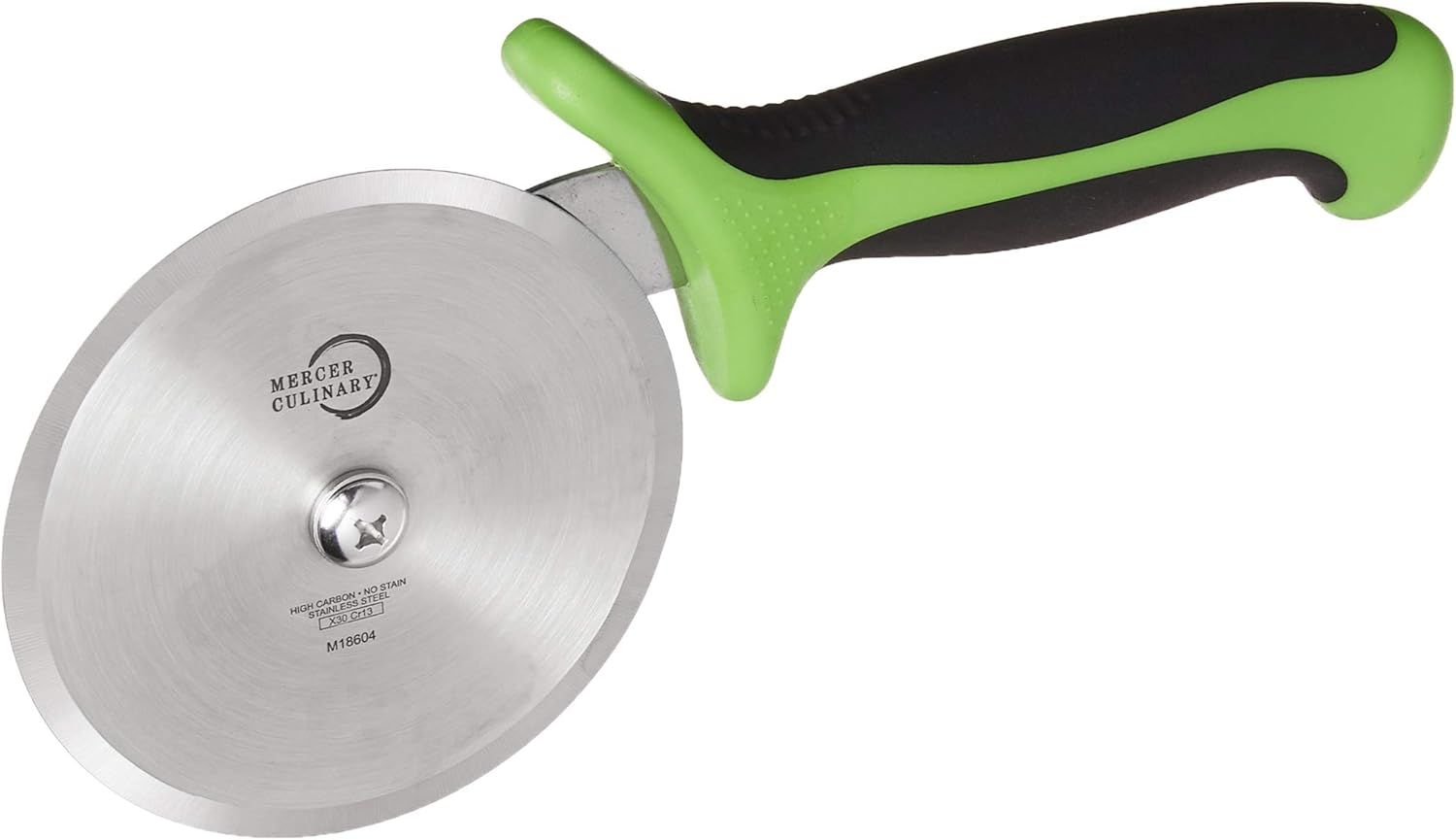 Green Handle 4-Inch High Carbon Steel Pizza Cutter