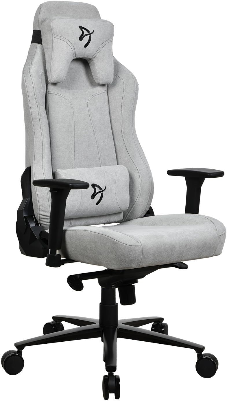 ErgoFlex Black Metal & Aluminum Gaming Chair with Lumbar & Neck Pillows