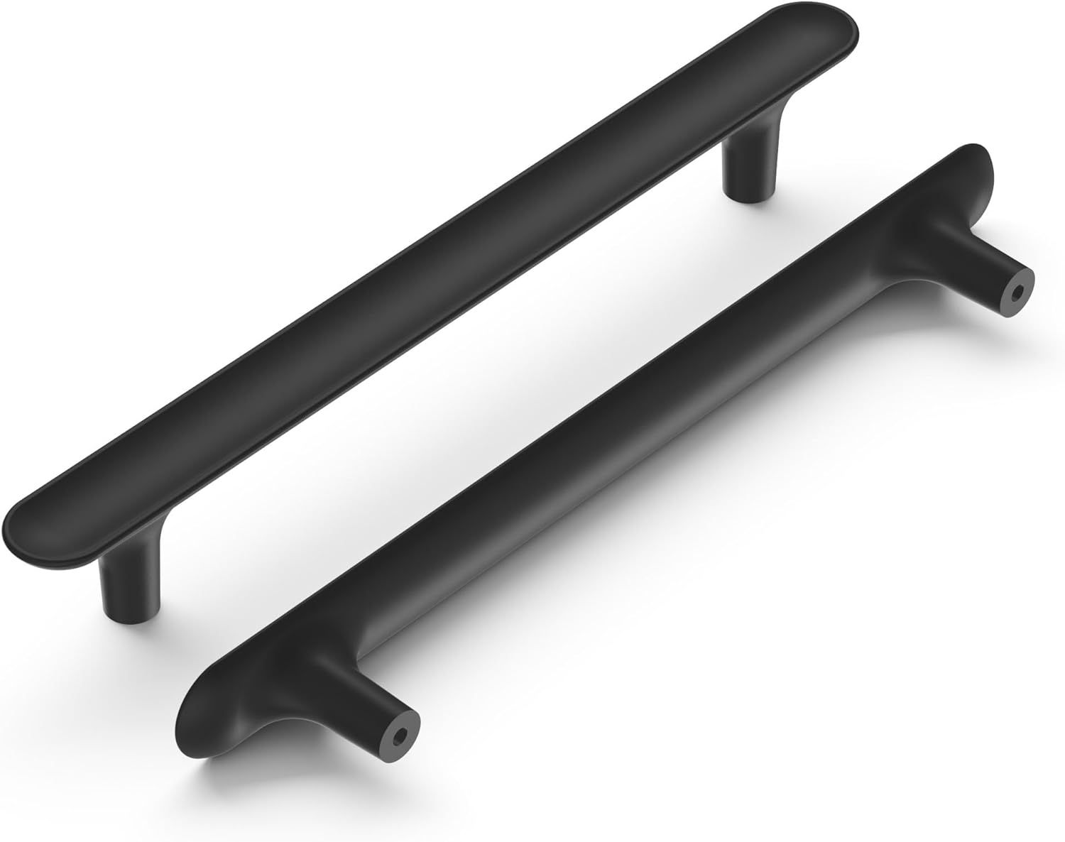 Matte Black 6-5/16 Inch Modern Kitchen Cabinet Pulls