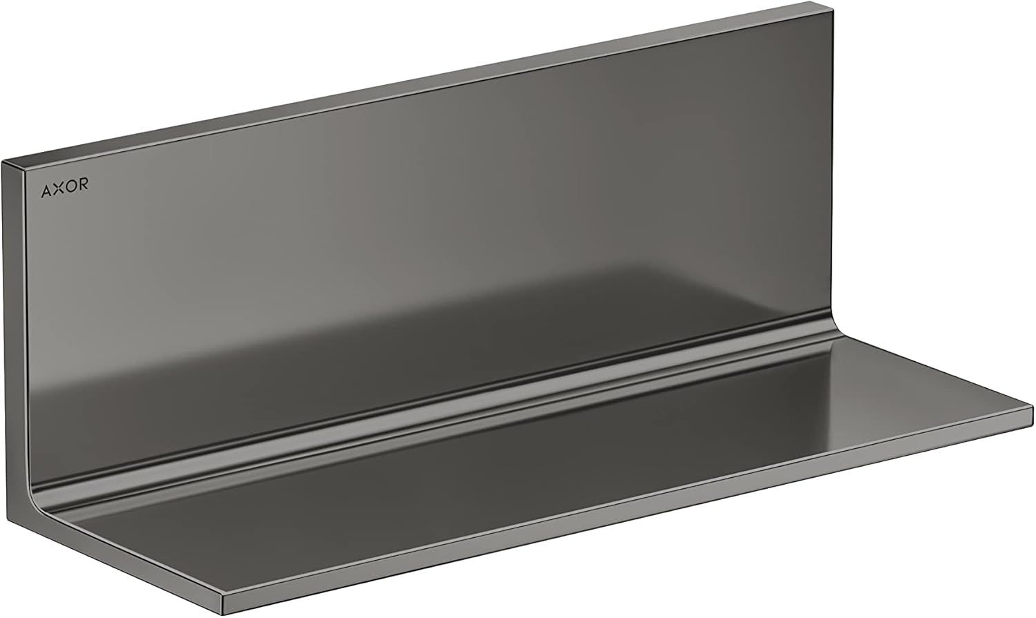 Polished Black Chrome 12" Metal Wall Mount Shower Shelf