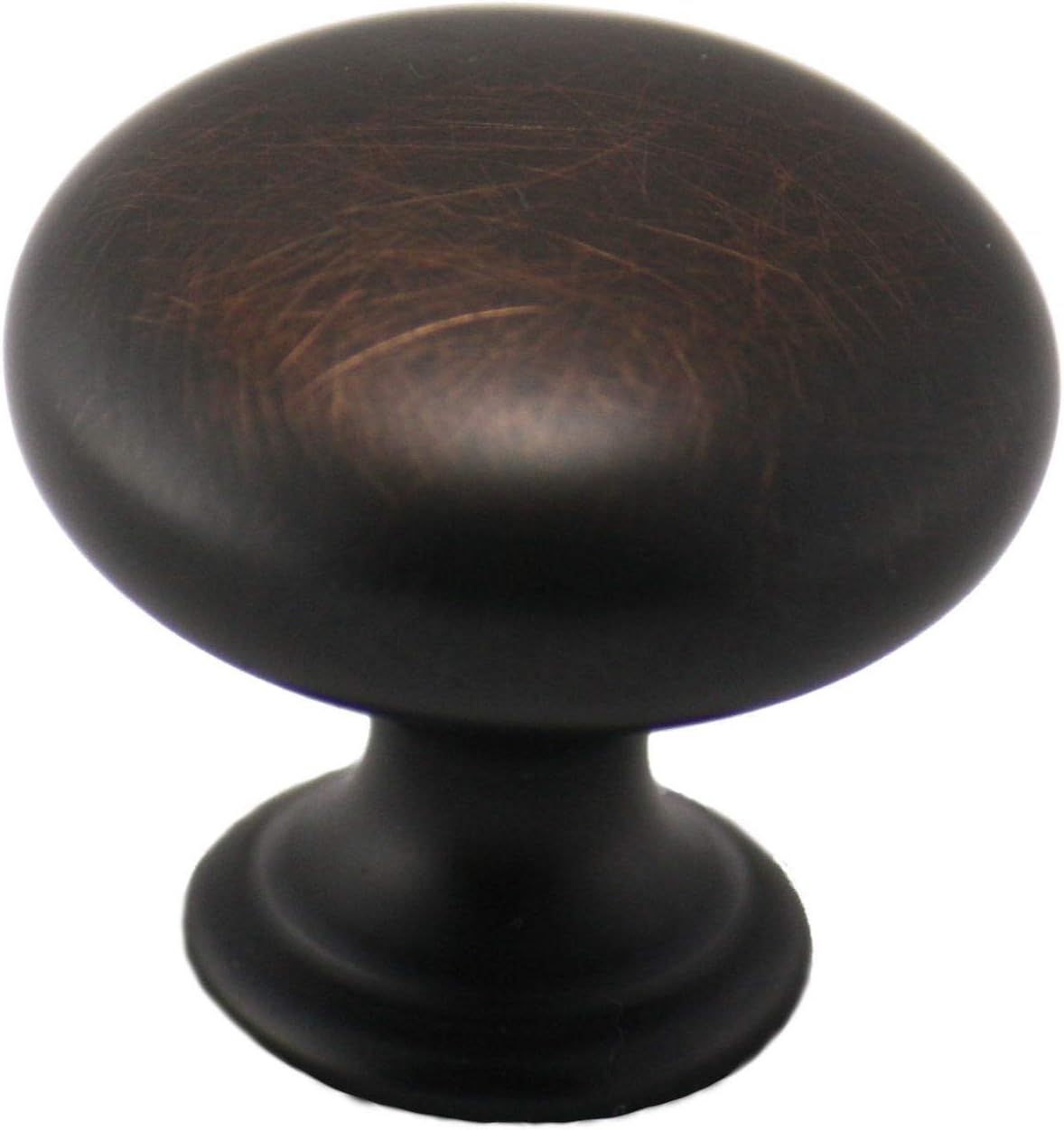 Oil Rubbed Bronze Round Cabinet Knob with Mounting Hardware