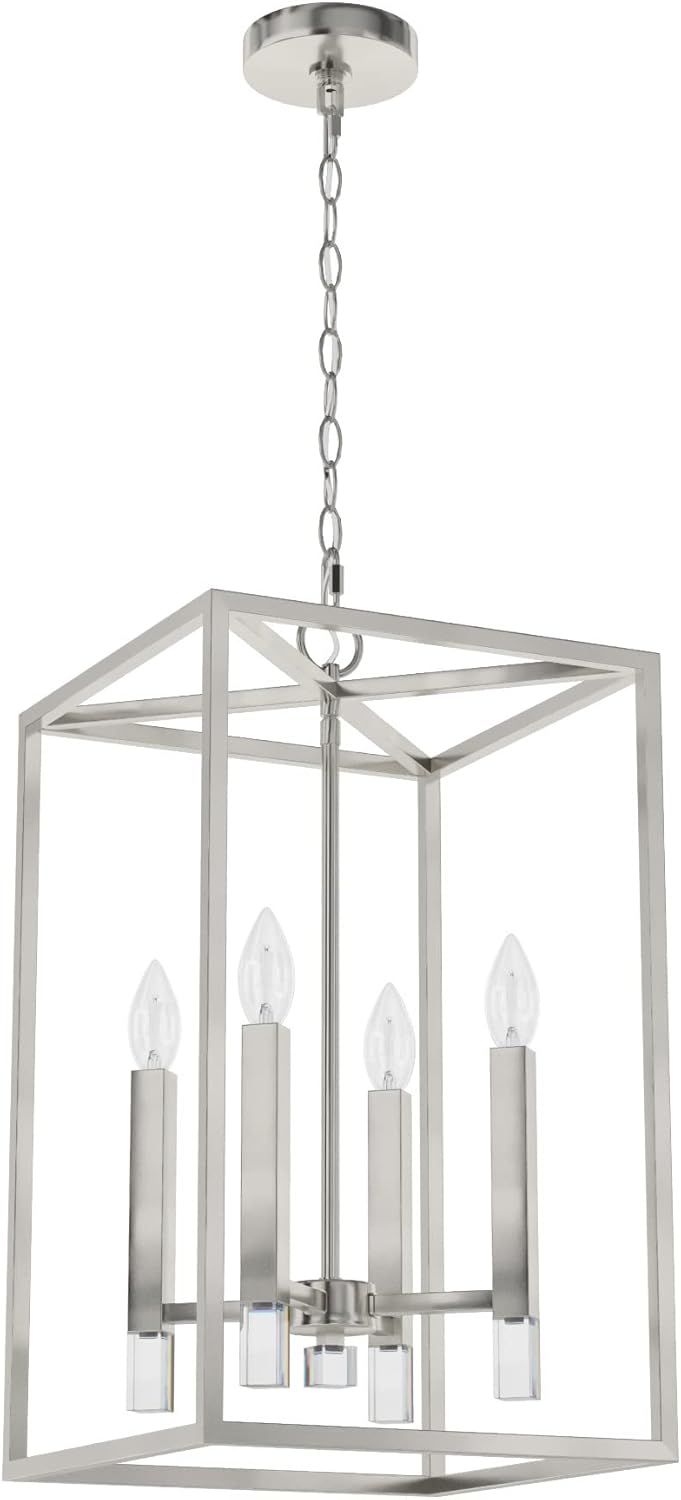 Sunjai 13'' Brushed Nickel & Crystal LED Pendant Light