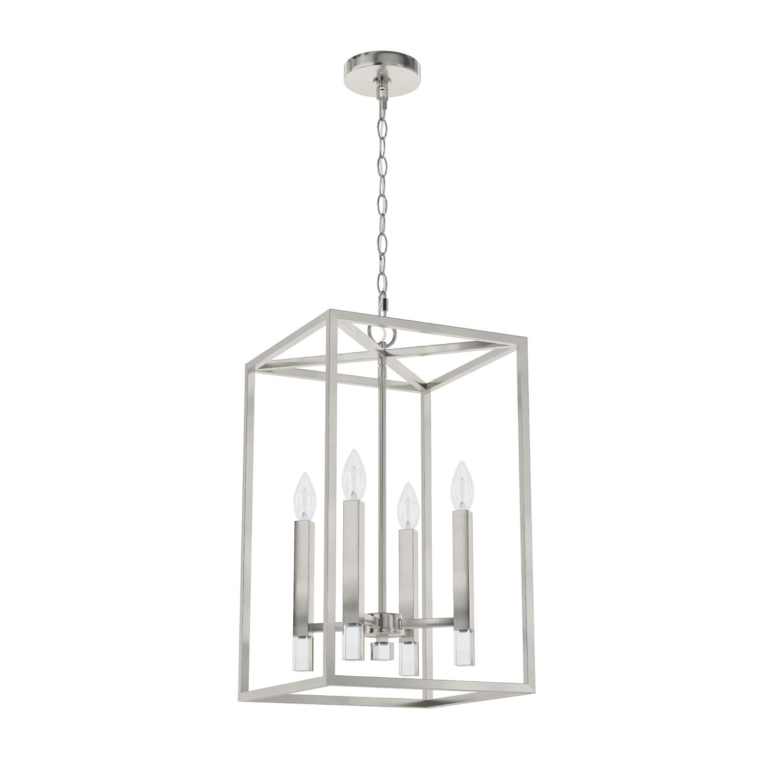Sunjai 13'' Brushed Nickel & Crystal LED Pendant Light