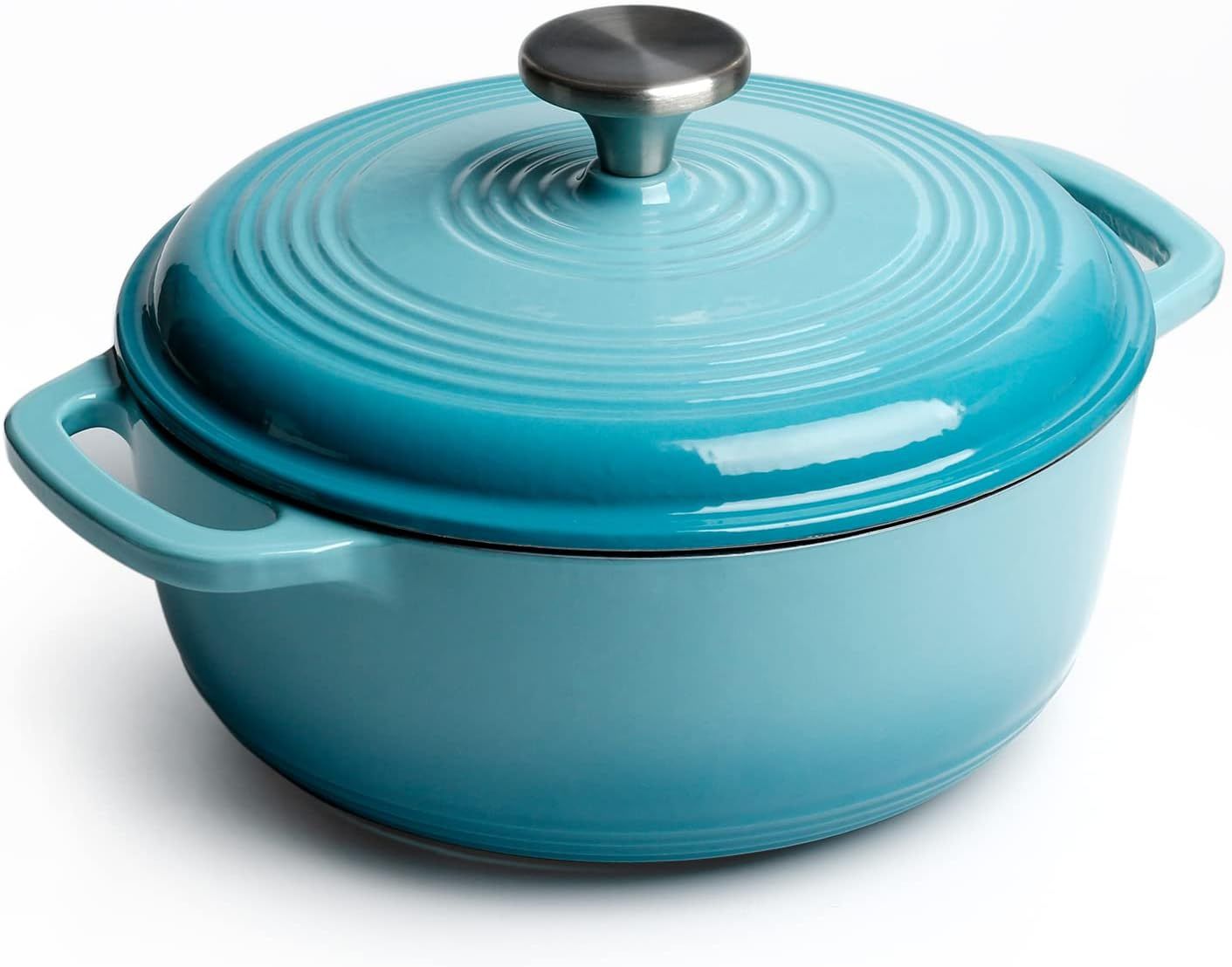 Gradient Blue 3-Quart Enameled Cast Iron Dutch Oven with Lid