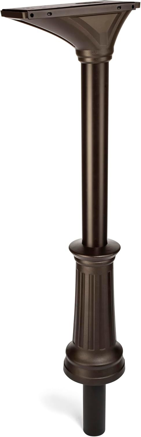 Rubbed Bronze Decorative In-Ground Mailbox Post