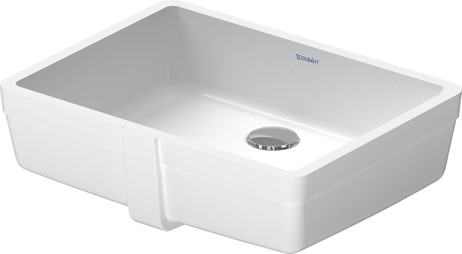 Vero High Gloss White Ceramic Rectangular Undermount Bathroom Sink