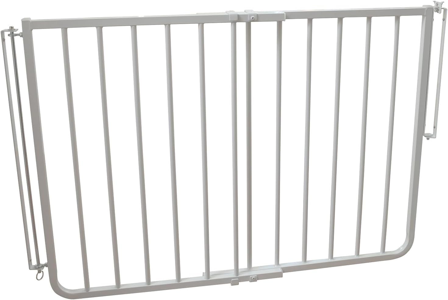 Adjustable White Aluminum Stairway Swinging Safety Gate