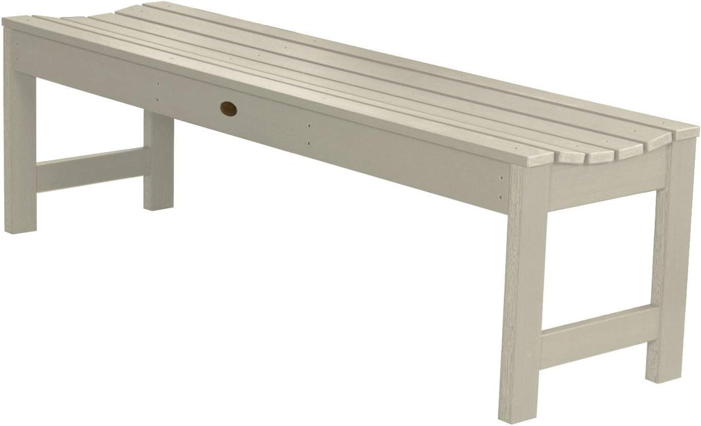 Lehigh 5ft Whitewash Eco-Friendly Backless Bench