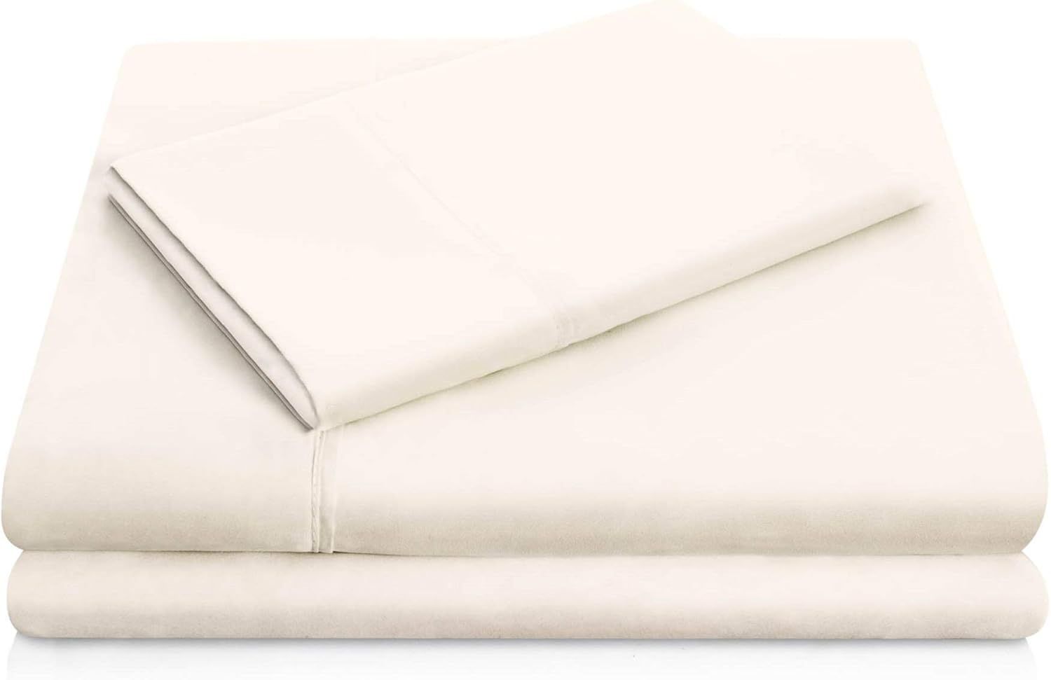 Ivory Double Brushed Microfiber Cot Sheet Set