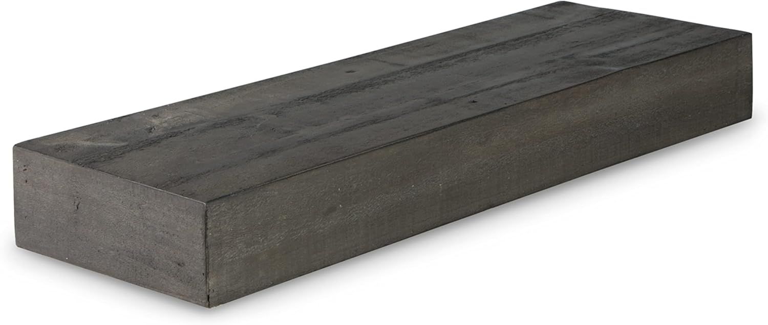 Black Reclaimed Pine 24" Floating Wall Shelf