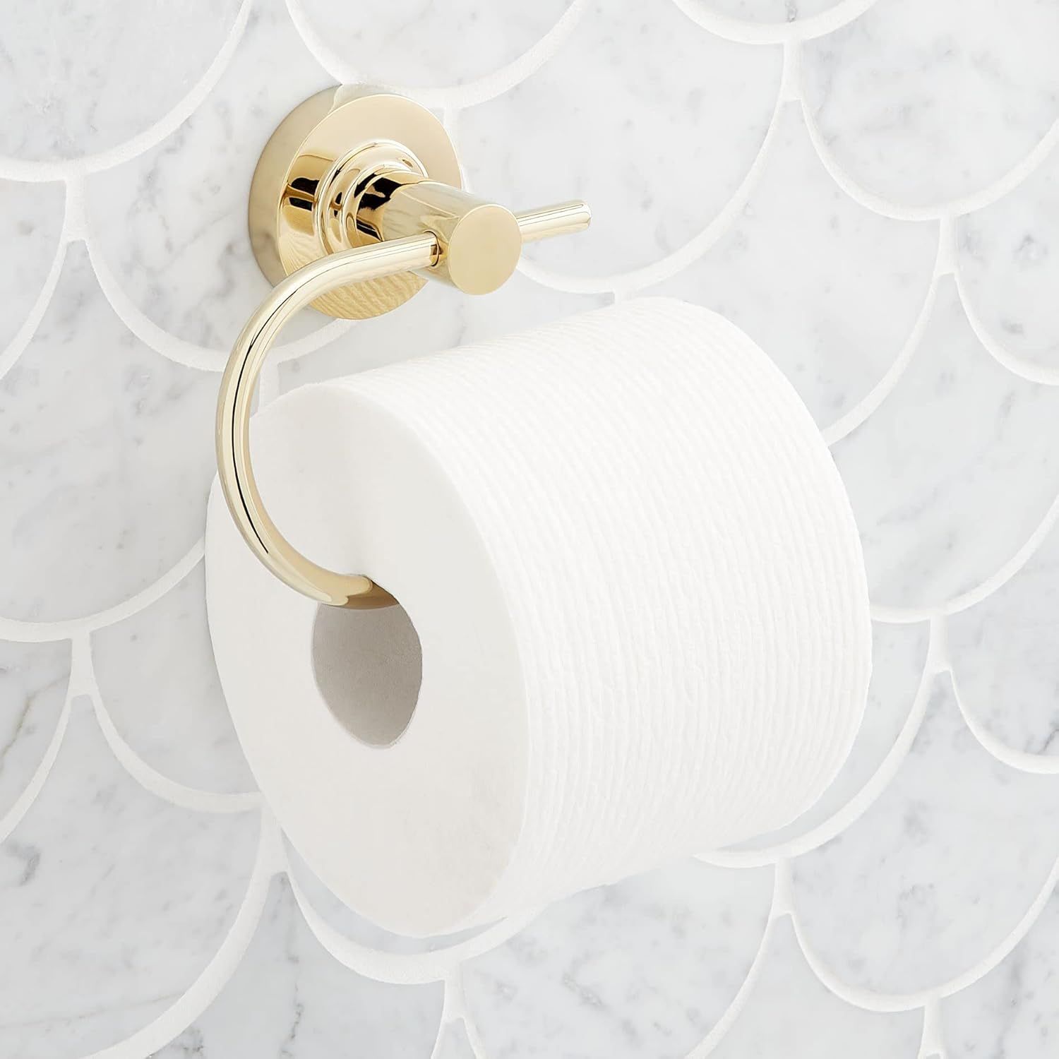 Polished Brass Wall Mounted Euro Toilet Paper Holder