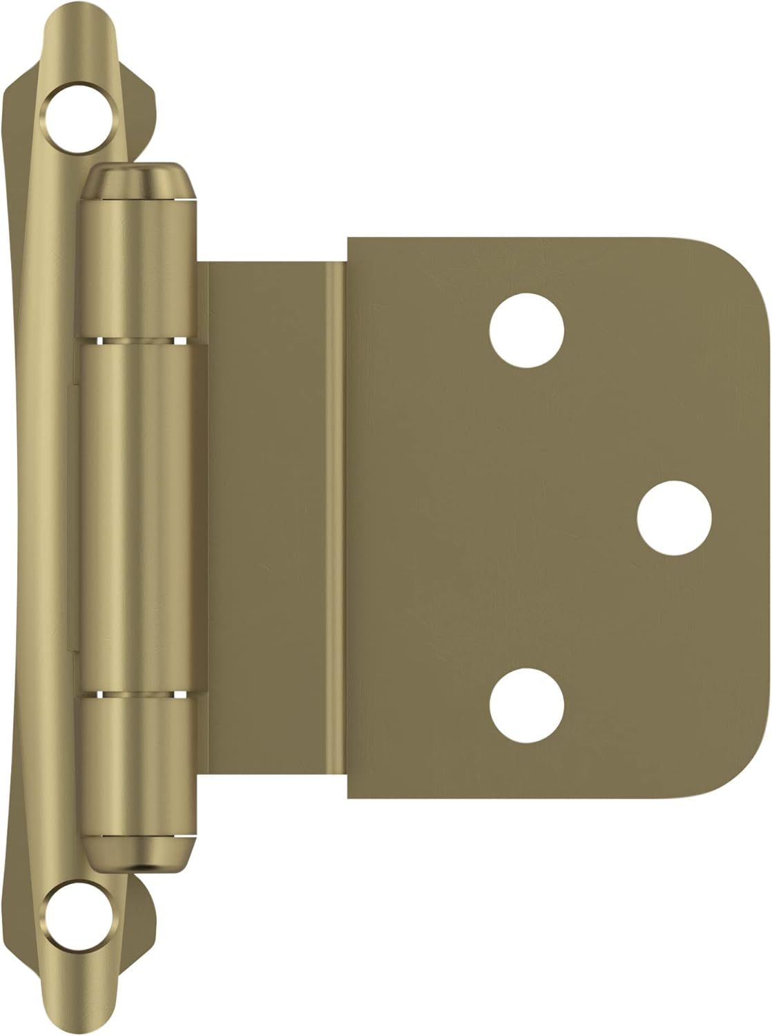 Golden Champagne 3/8 Inch Inset Self-Closing Cabinet Hinge