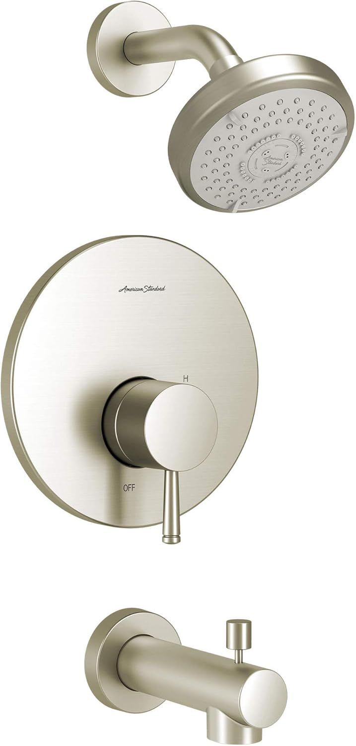 Brushed Nickel Wall Mounted Tub and Shower Trim Kit