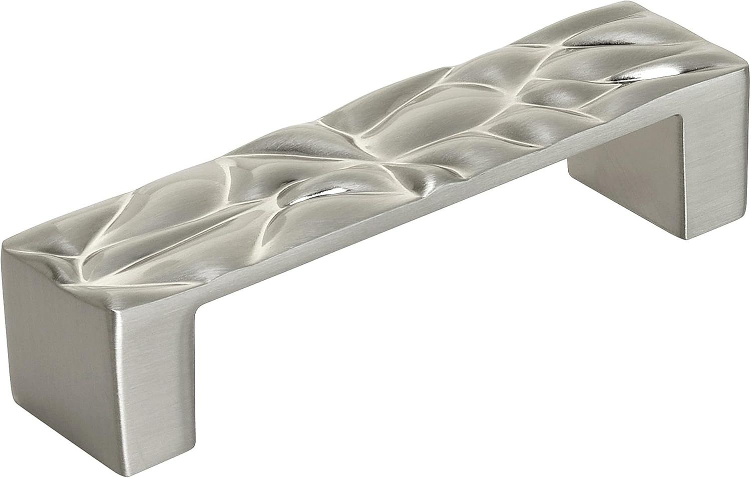 Brushed Nickel Textured Cabinet Pull with Mounting Hardware