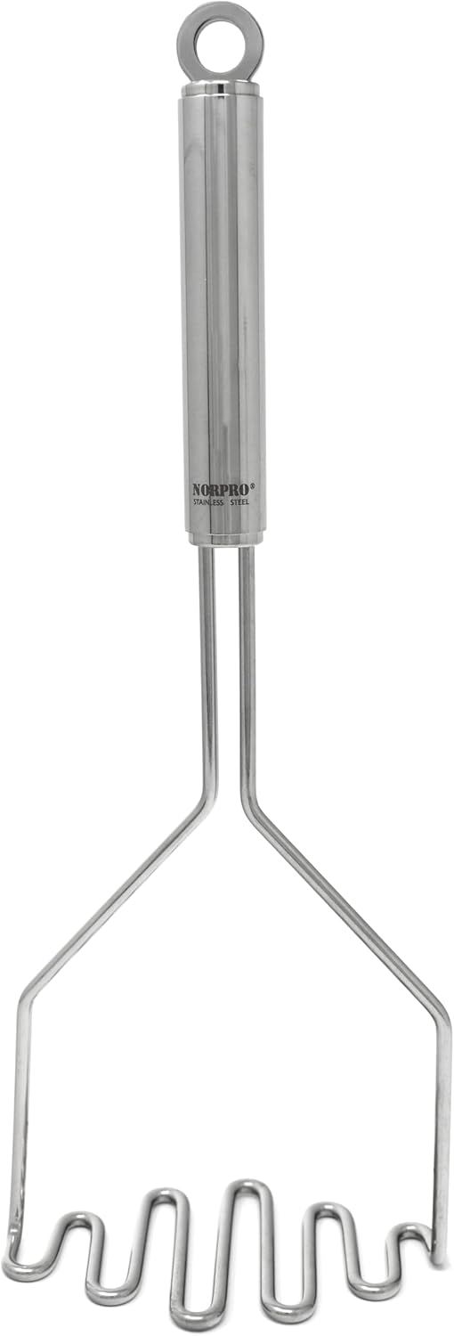 Stainless Steel 12" Potato Masher with Long Handle