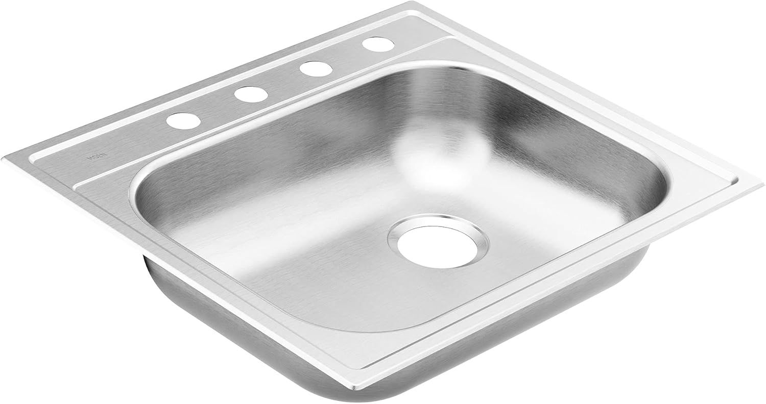 25-Inch Stainless Steel Single Bowl Drop-In Kitchen Sink