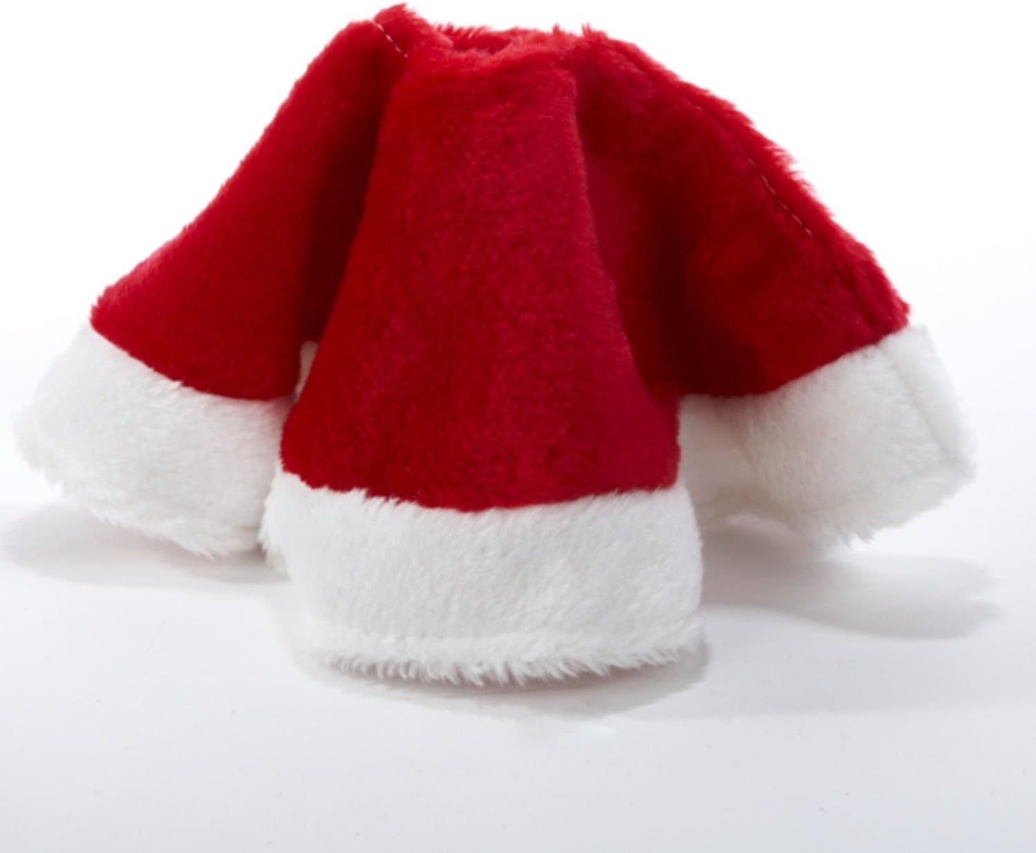 15-Inch Red and White Plush Mini Christmas Tree Skirt