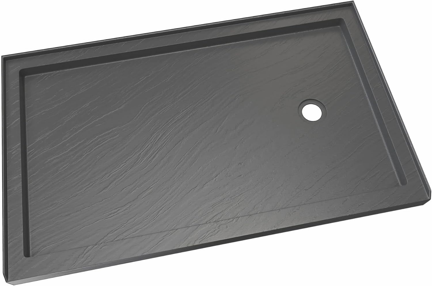 Slate Gray Acrylic Single Threshold Shower Base 36" x 60"