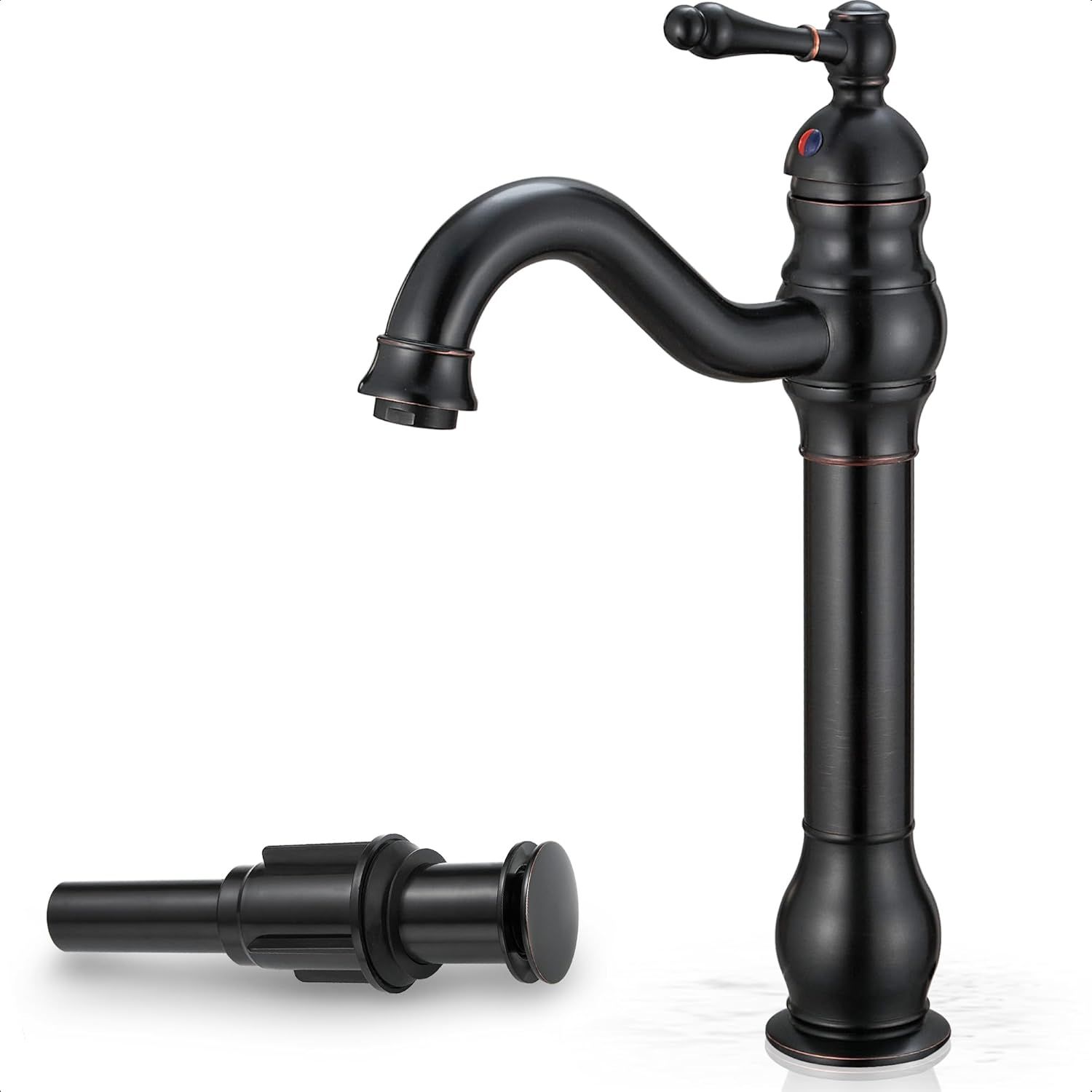 Oil Rubbed Bronze Single Handle Vessel Sink Faucet