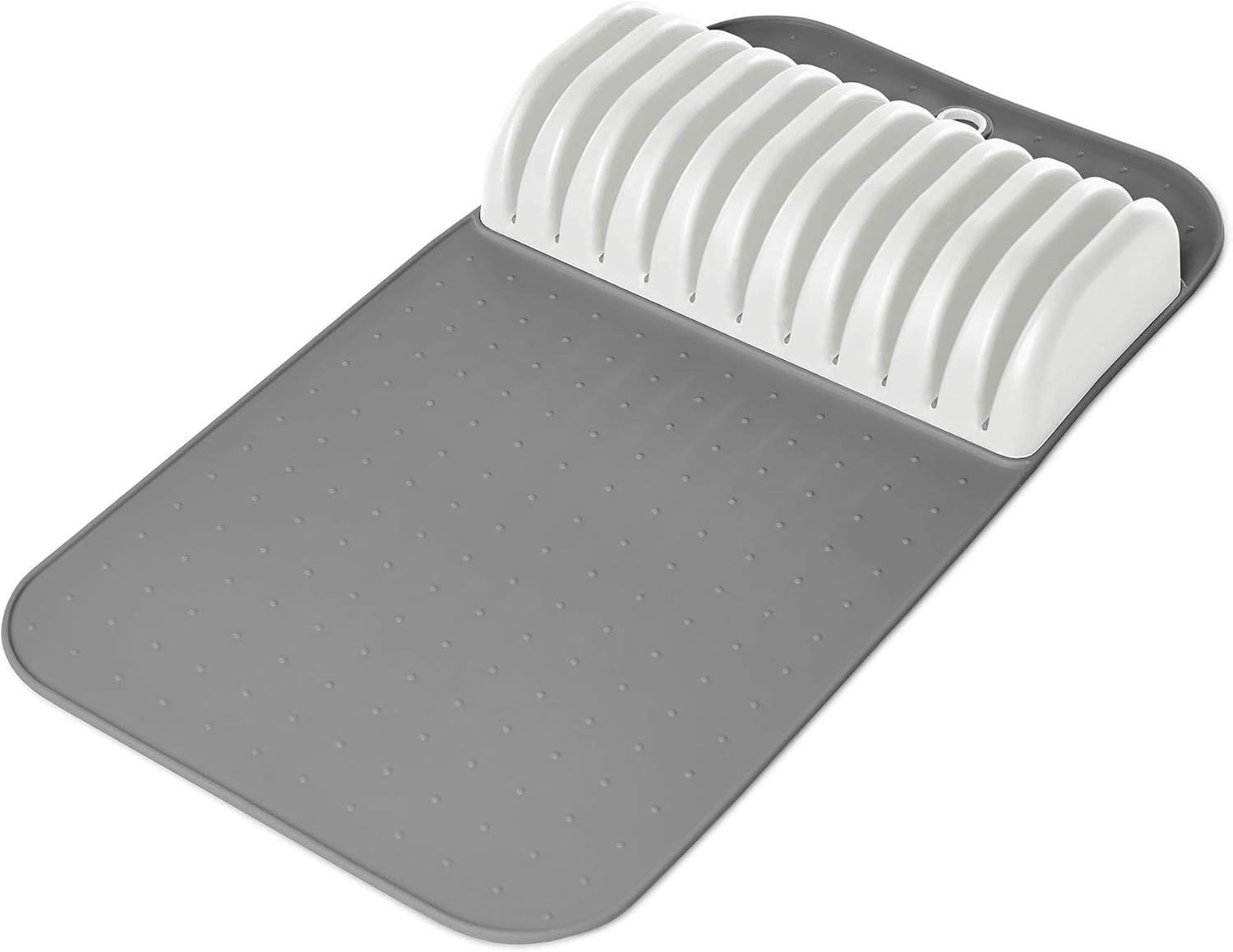 Large Gray and White Non-Slip Knife Organizer Mat