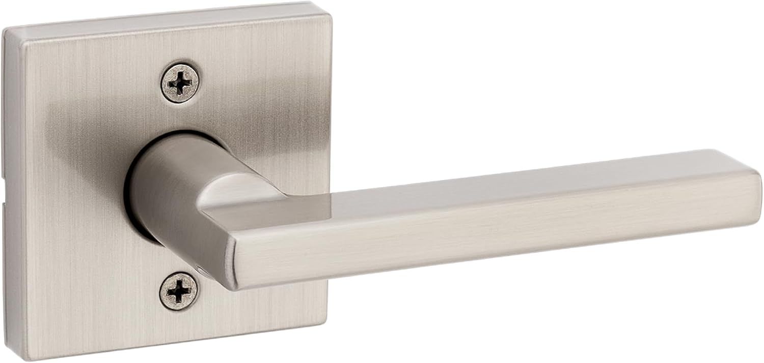 Satin Nickel Modern Square Dummy Door Lever Handle