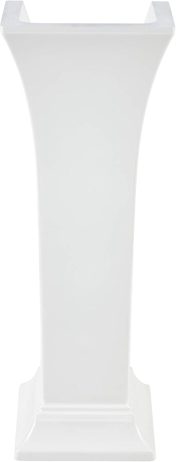 White Fine Fireclay Pedestal Sink Leg with Crown Molding