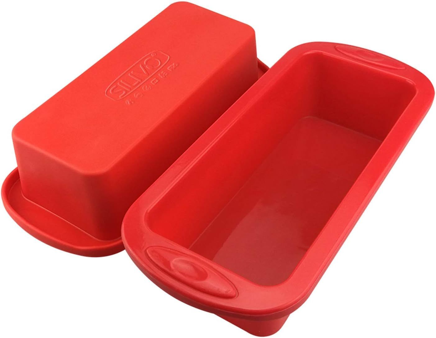 Red Silicone Non-Stick Bread and Loaf Pans Set