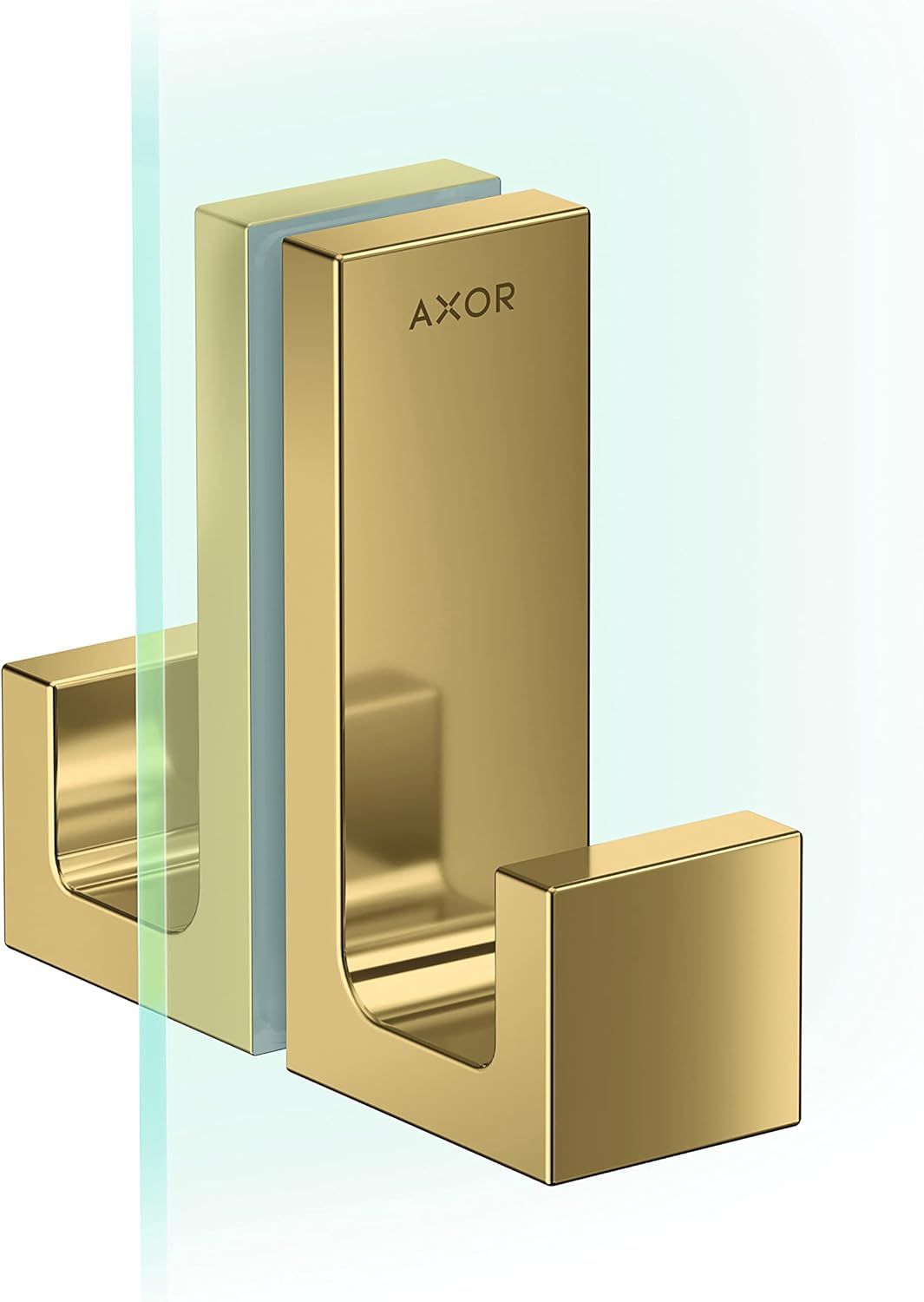 Polished Gold Optic Rectangular Shower Door Handle