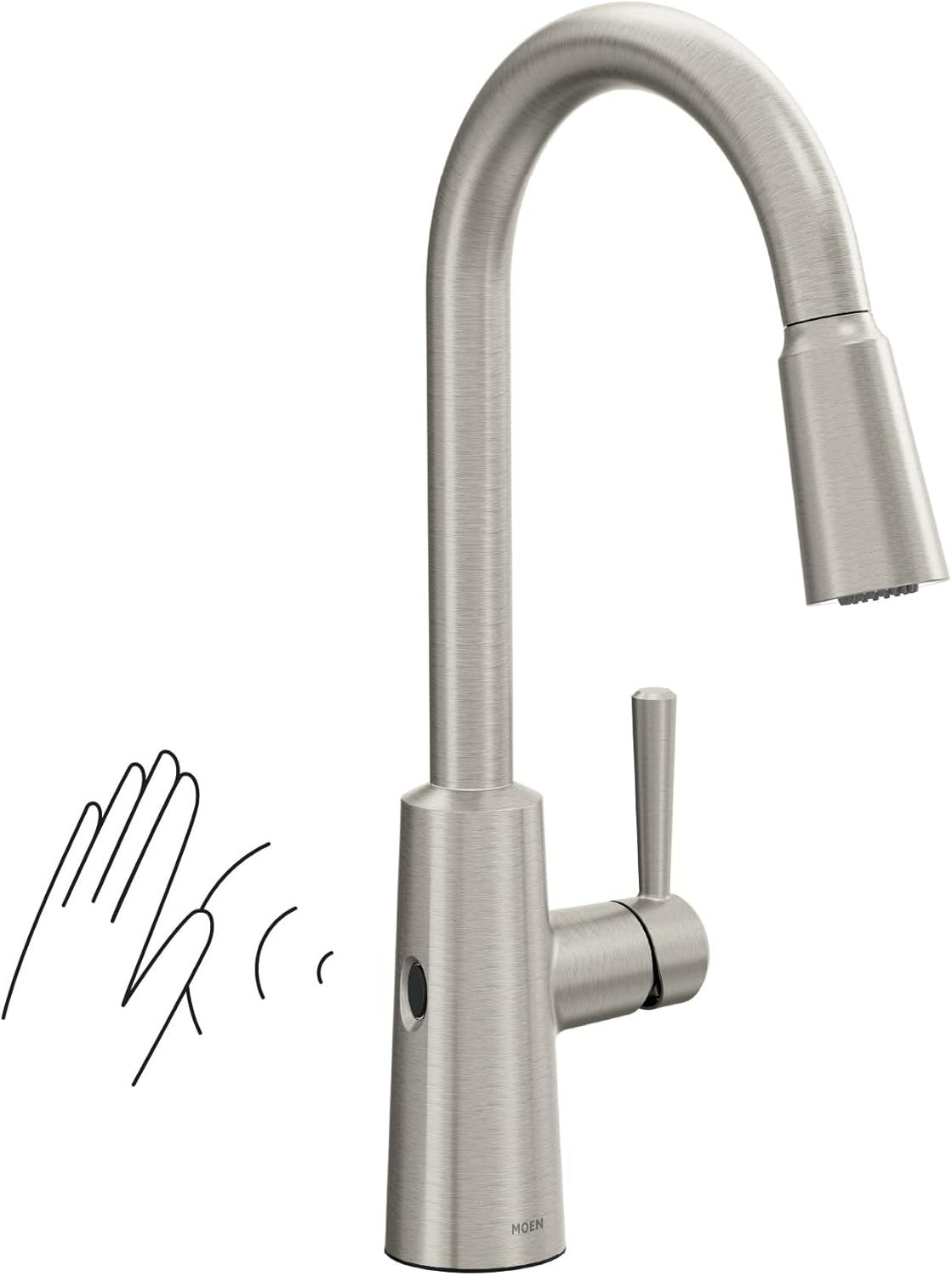 Stainless Steel Touchless Pull Down Kitchen Faucet with Spray