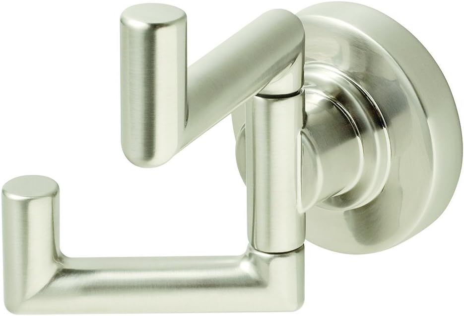 Neo Double Robe Hook in Brushed Nickel