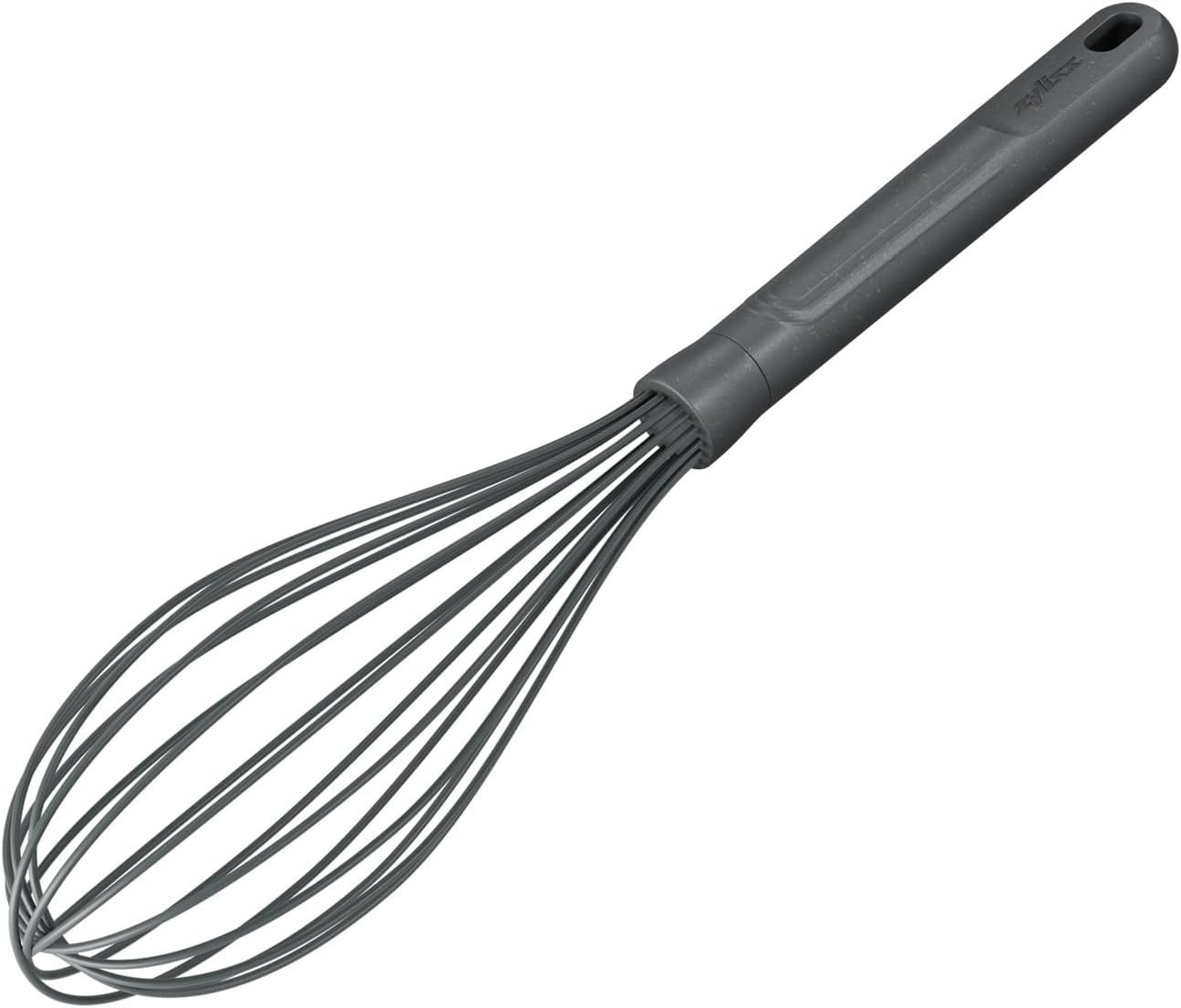 Beluga Gray Silicone Balloon Whisk with Ergonomic Handle