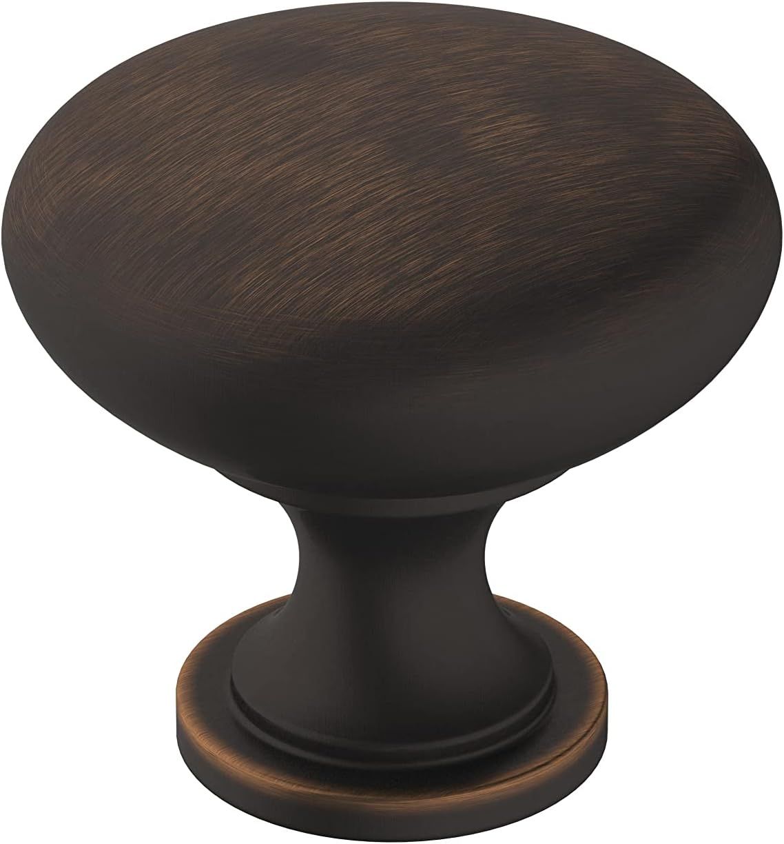 Oil Rubbed Bronze Round Cabinet Knob with Mounting Hardware