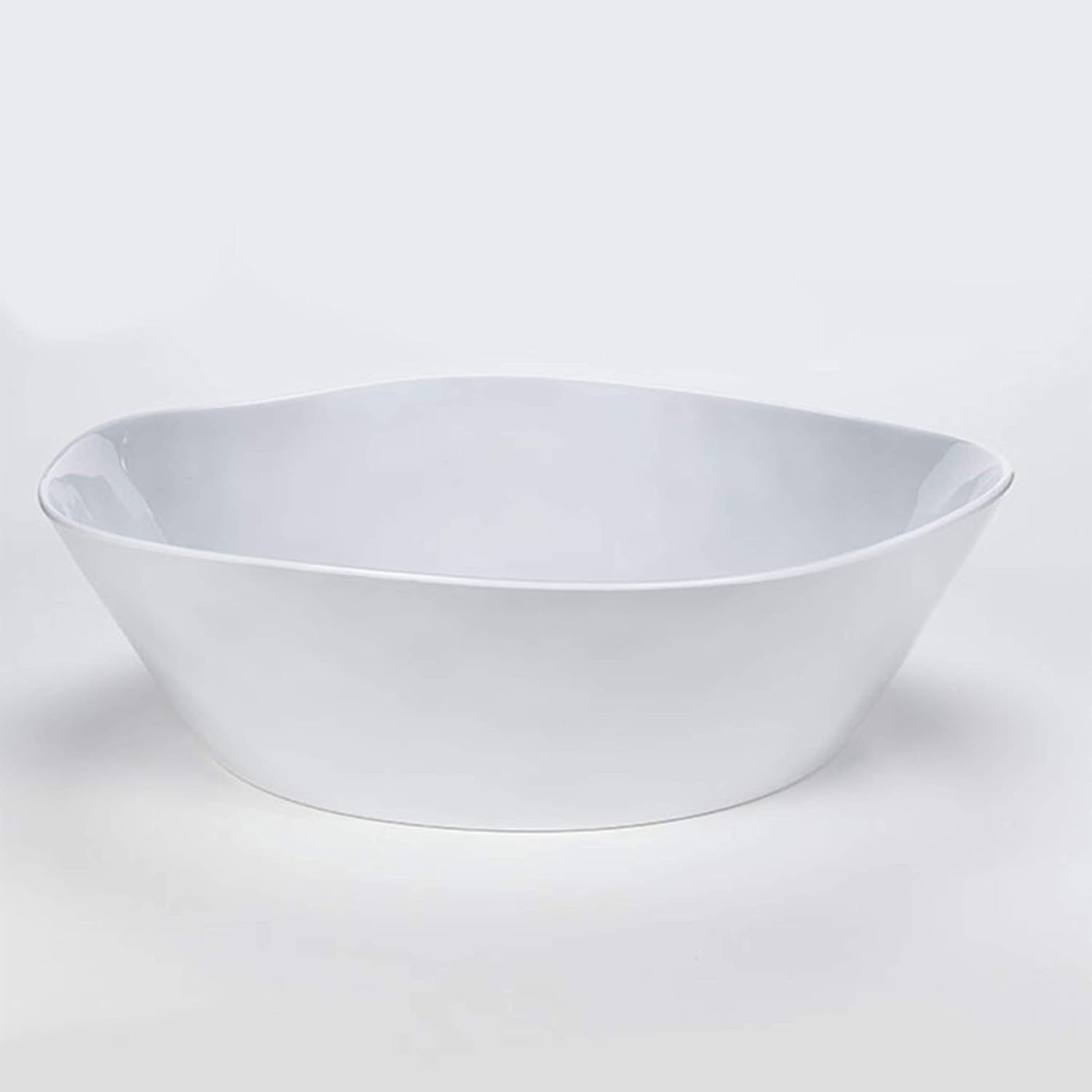 Cloud White 16" Round Melamine Serving Bowl