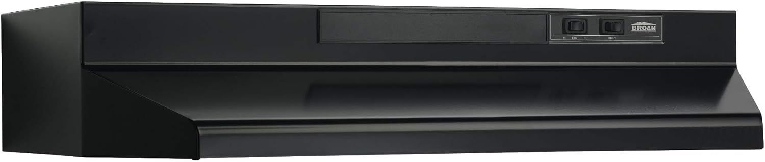 Black Steel 30-Inch Convertible Under-Cabinet Range Hood