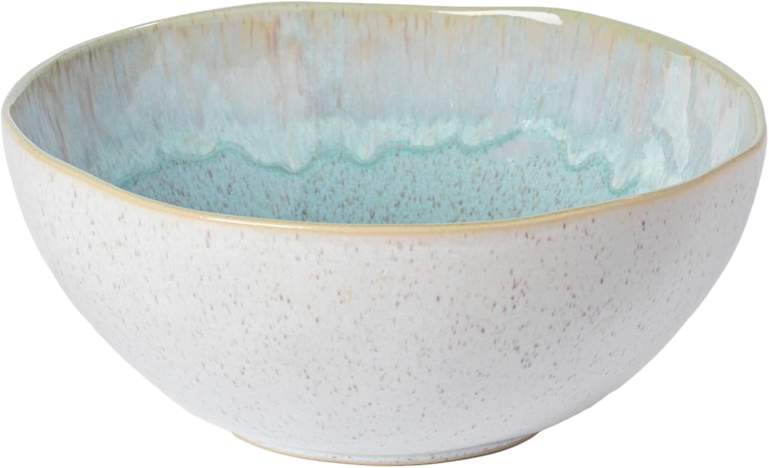 Sea Blue Ceramic Stoneware Serving Bowl with Reactive Glaze