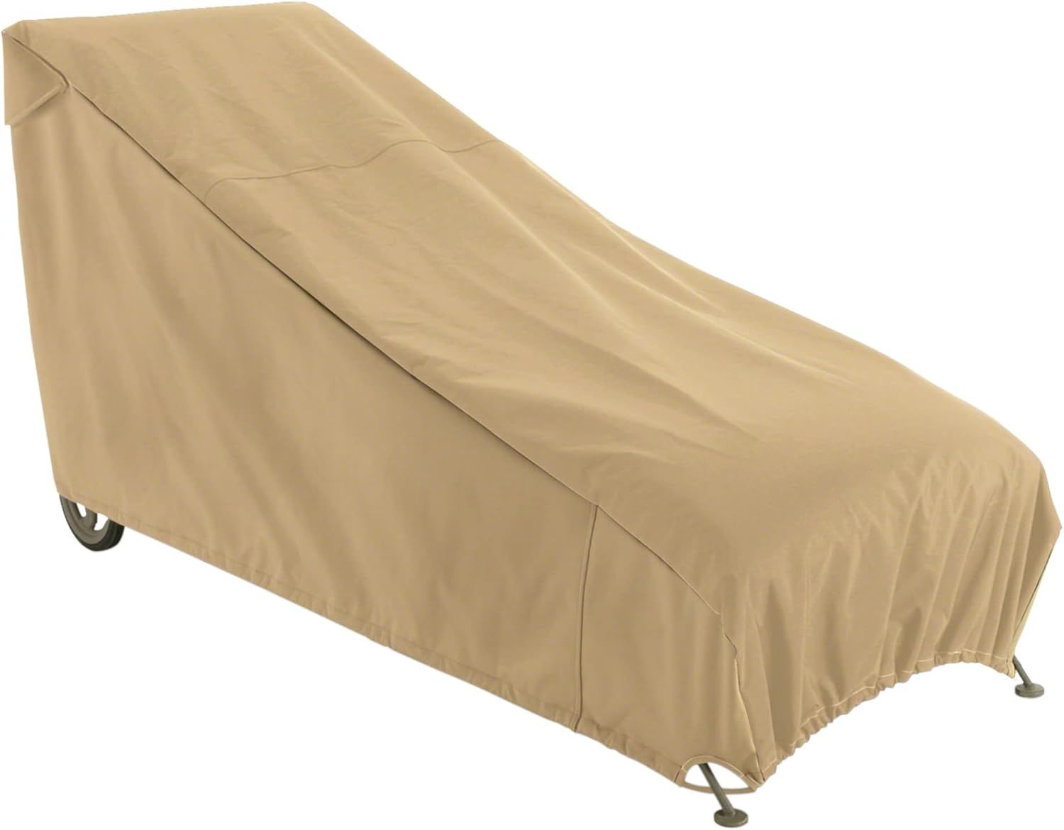 Beige Water-Resistant Patio Chaise Lounge Chair Cover