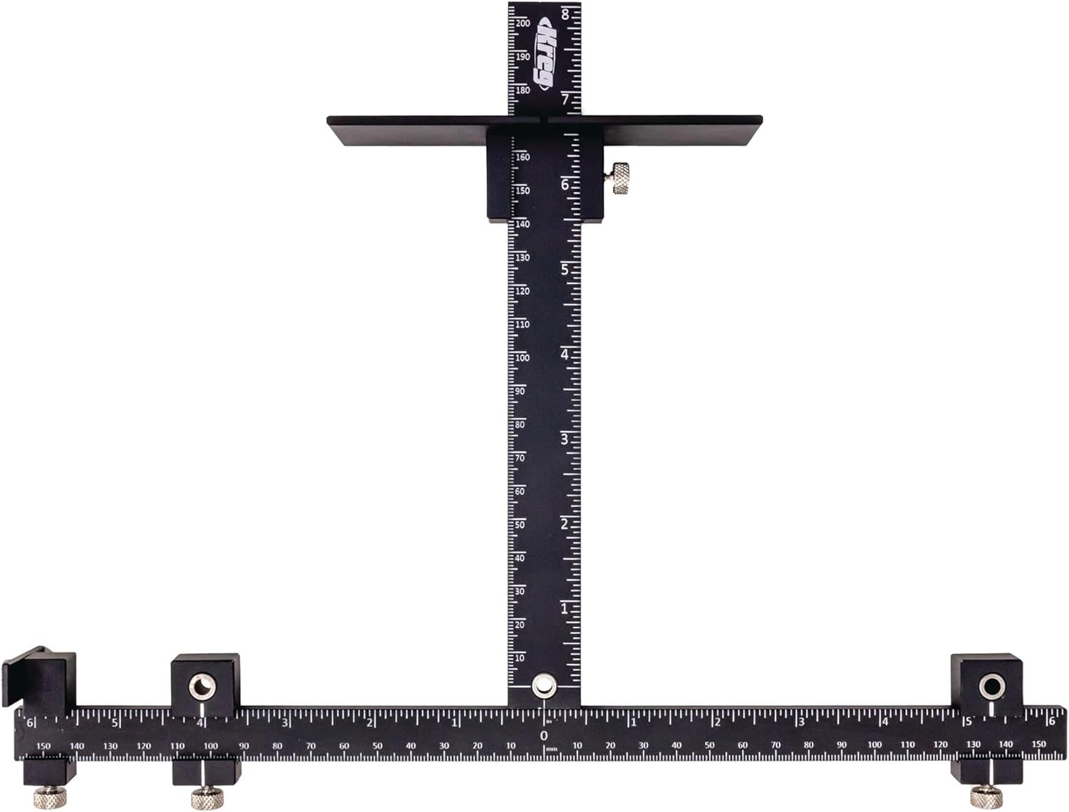 Black Aluminum Cabinet Hardware Jig Pro with Measuring Scales