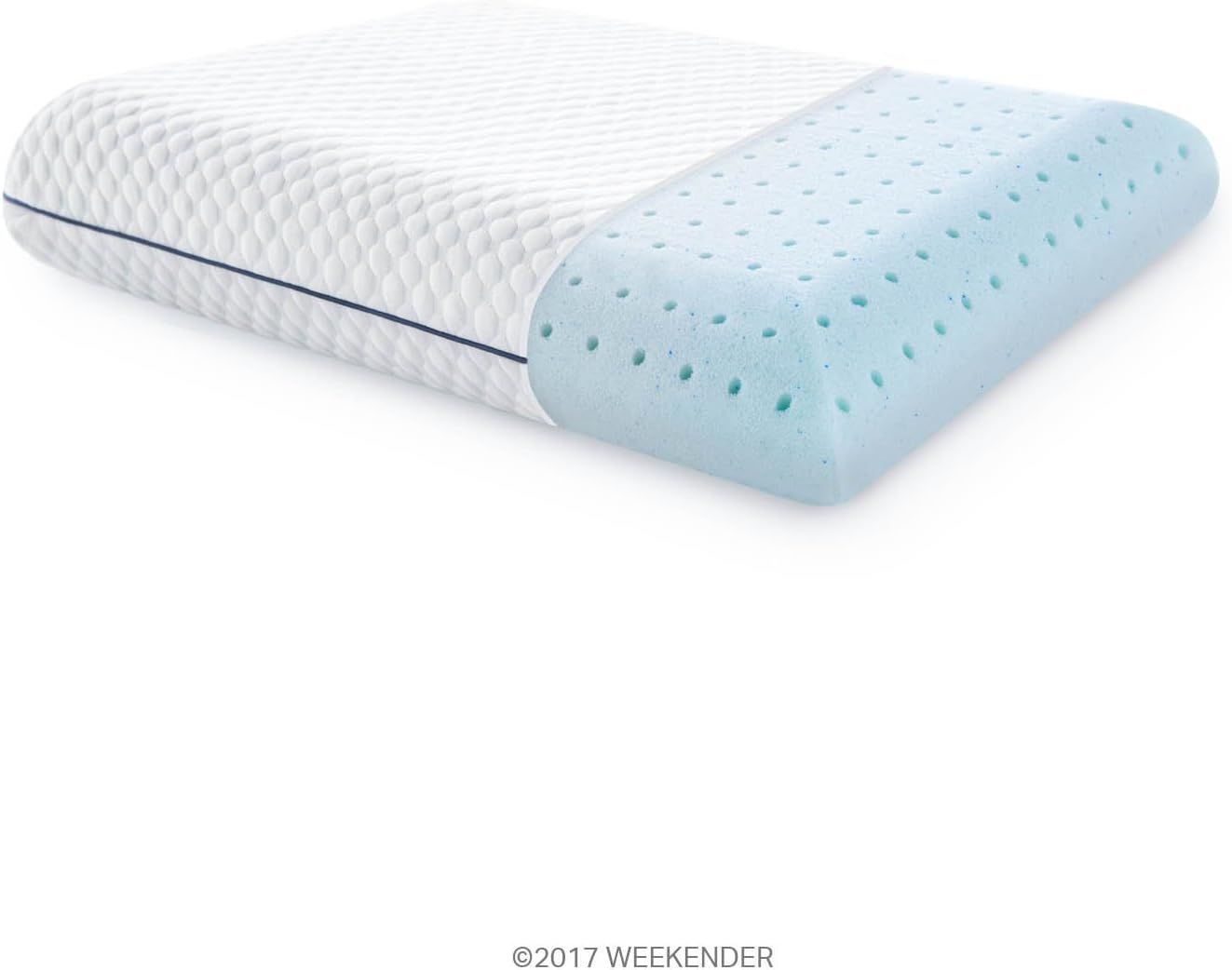 Standard White Gel Memory Foam Pillow with Ventilation