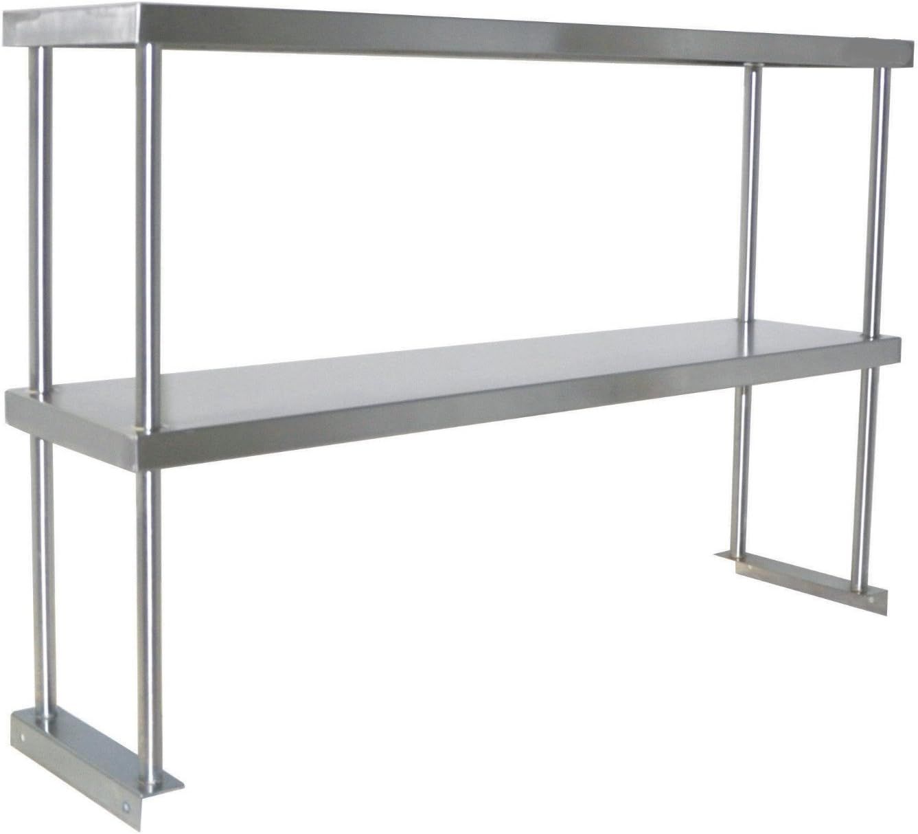 Adjustable Stainless Steel Double Overshelf for Work Table